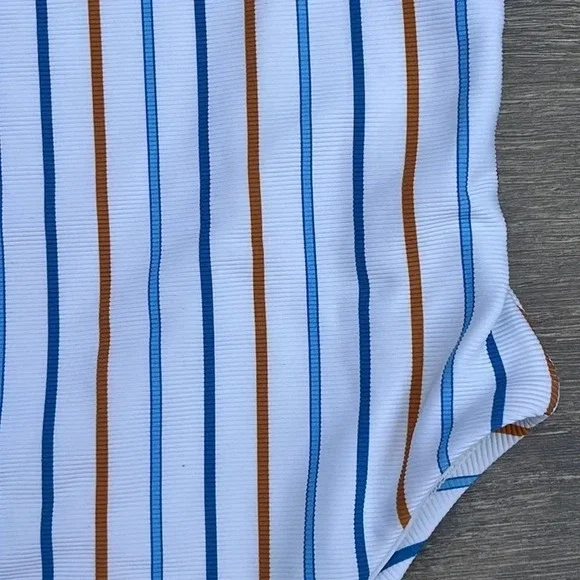 Vitamin A Yasmeen One Piece Swimsuit/Bodysuit Palm Springs White Stripes - Picture 11 of 13